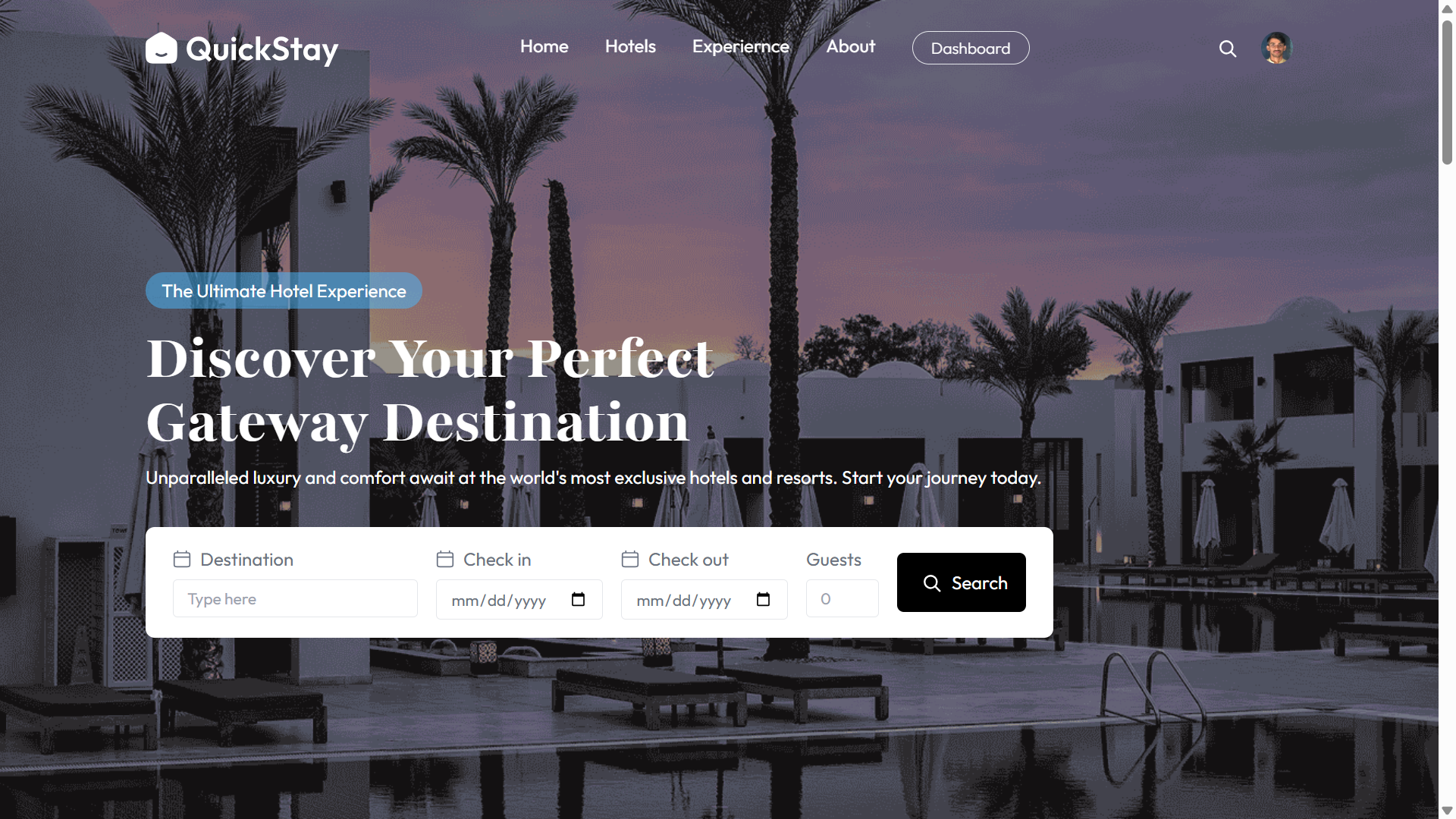 QuickStay — Hotel Booking Platform (MERN Stack)